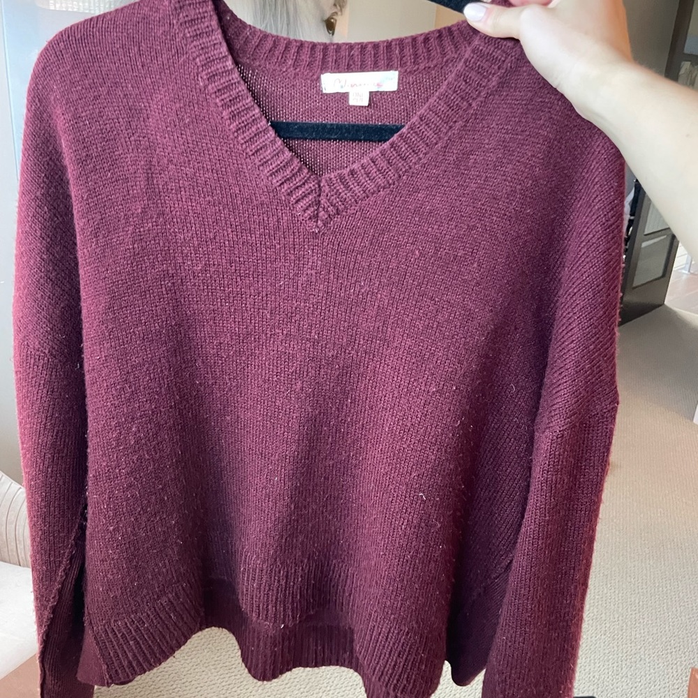 Burgundy slouchy sweater